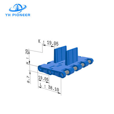 Goede prijs Makkelijk schoon te maken modulaire riem met vluchten voor sanitair transport in de voedings- en farmaceutische industrie online