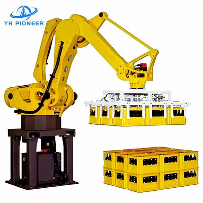 Goede prijs Verstelbare snelheid Automatische laag palletiserende robot PLC-besturing Robot palletiserende machine online