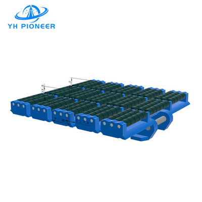 Goede prijs High-Capacity Sideflex Roller Table Top Chain in donkergroen POM voor robuuste zijbuiging online