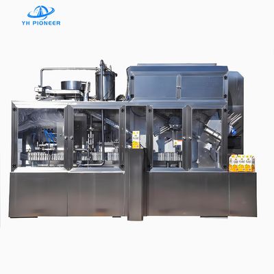 Goede prijs Vlekvrye staal dak karton vulmachine met 304 316 materiaal voor hygiënische sap verpakking en compact 3300mm lengte ruimte geoptimaliseerd ontwerp online