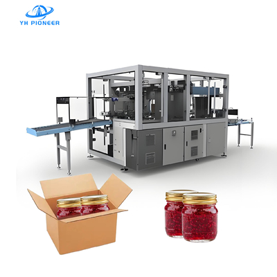 Goede prijs Automatische casepackerlijn voor flessen, blikken en potten jam, kartonnen casepackmachine online